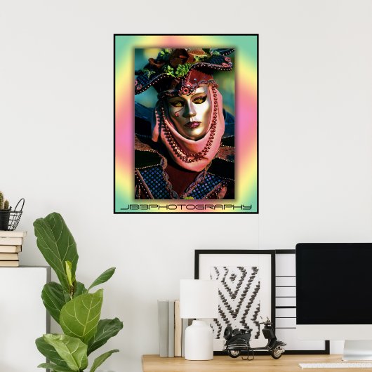 carnival roze lippen poster (Thuiskantoor)