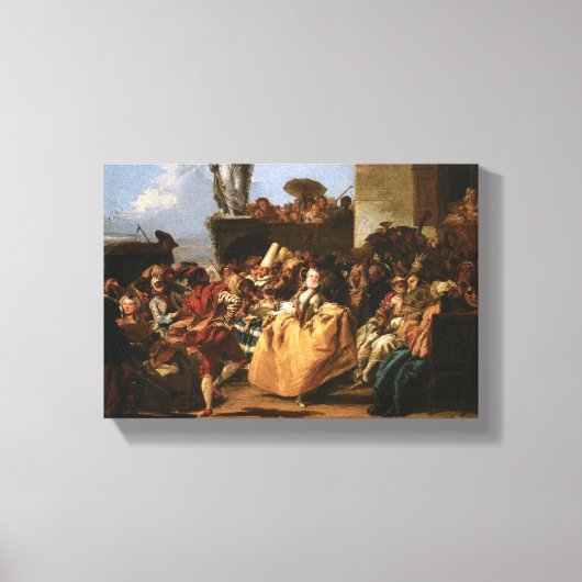 Carnival Scene – Giovanni Domenico Tiepolo Canvas Afdruk (Voorkant)