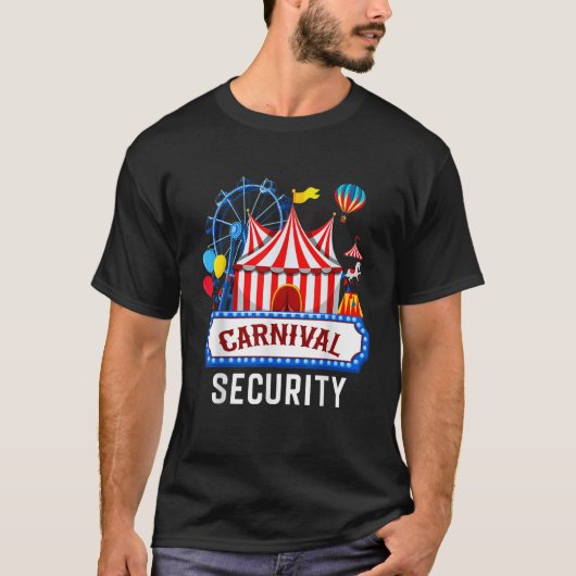 Carnival Security Circus Costume Carny Event Staff T-shirt (Voorkant)