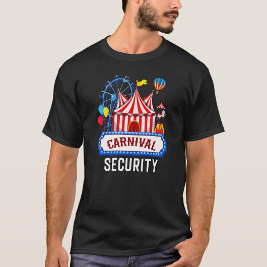 Carnival Security Circus Costume Carny Event Staff T-shirt (Voorkant)