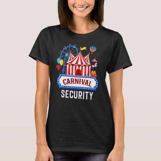 Carnival Security Circus Costume Carny Event Staff T-shirt (Voorkant)