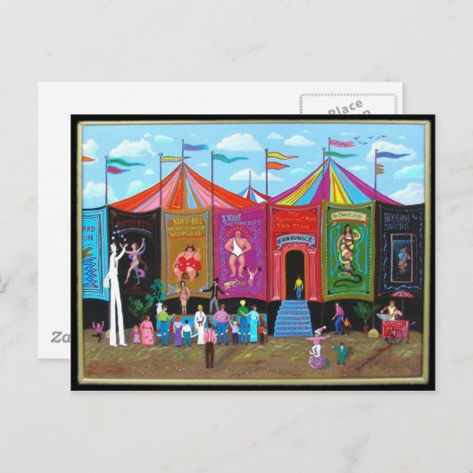 Carnival Sideshow Briefkaart (Voorkant / Achterkant)