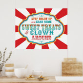 Carnival Sign Clown and Trees Poster (Keuken)