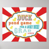 Carnival Sign Duck Pond Game Poster (Voorkant)