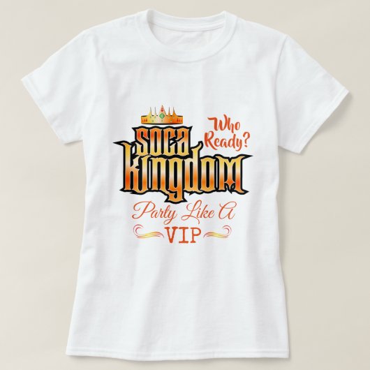 CARNIVAL Soca Kingdom met bewerkbare tekst T-shirt (Design voorkant)