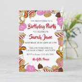 Carnival State Fair Foods Birthday Party Kaart (Staand voorkant)