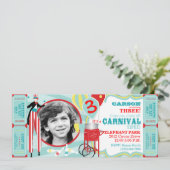 Carnival Stilt Walker & Cotton Snoep Birthday Kaart (Staand voorkant)