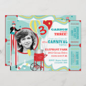 Carnival Stilt Walker & Cotton Snoep Birthday Kaart (Voorkant / Achterkant)