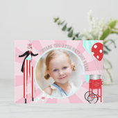 Carnival Stilt Walker Cotton Snoep Hartelijk dank Bedankkaart (Staand voorkant)