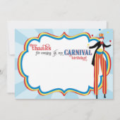 Carnival Stilt Walker Cotton Snoep Hartelijk dank Bedankkaart (Achterkant)