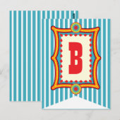 Carnival Stripe Party Bunting Banner Post Card Briefkaart (Voorkant / Achterkant)