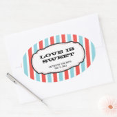 Carnival Thed Wedding Ovale Sticker (Envelop)