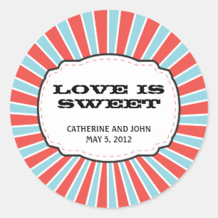 Carnival Thed Wedding Ronde Sticker
