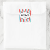 Carnival Thed Wedding Vierkante Sticker (Tas)