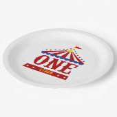 Carnival Thema Aangepast 1e verjaardag Circus Papieren Bordje (Gekanteld)