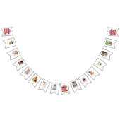 Carnival Theme 1st Birthday 12 maanden Foto Vlaggetjes (Alle)