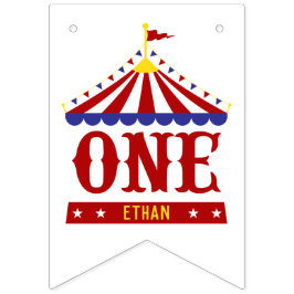 Carnival Theme 1st Birthday 12 maanden Foto Vlaggetjes