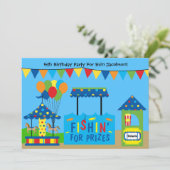 Carnival Theme Birthday Party Invitation Kaart (Staand voorkant)