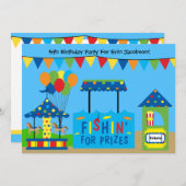 Carnival Theme Birthday Party Invitation Kaart (Voorkant / Achterkant)