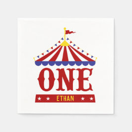 Carnival Theme Custom First Birthday Party Servet