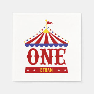 Carnival Theme Custom First Birthday Party Servet