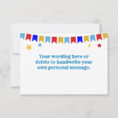 Carnival Theme Party Flat Hartelijk dank Bedankkaart (Achterkant)