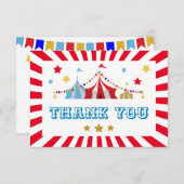 Carnival Theme Party Flat Hartelijk dank Bedankkaart (Voorkant / Achterkant)