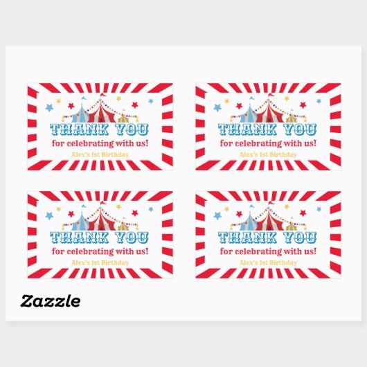Carnival Theme Party Rechthoekige Sticker (Vel)