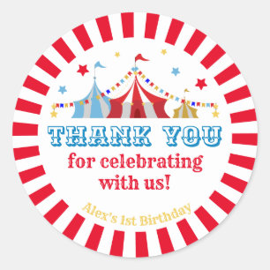 Carnival Theme Party Ronde Sticker