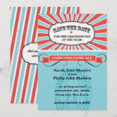 Carnival Thmed Wedding Save the Date (Voorkant / Achterkant)