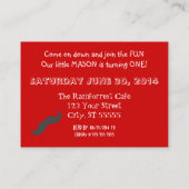 Carnival Ticket Birthday Invite Chubby Card Informatiekaartje (Achterkant)