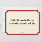 Carnival Ticket Geef één dag feest toe, elke leeft Kaart (Achterkant)