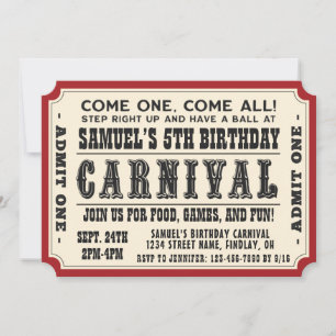 Carnival Ticket Geef één dag feest toe, elke leeft Kaart