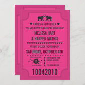 Carnival Ticket Invitation Kaart (Voorkant / Achterkant)