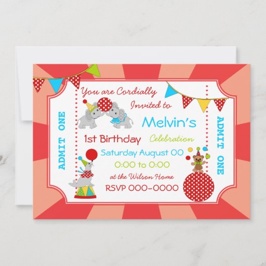 Carnival Ticket Party. Kaart (Voorkant)