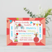 Carnival Ticket Party. Kaart (Staand voorkant)