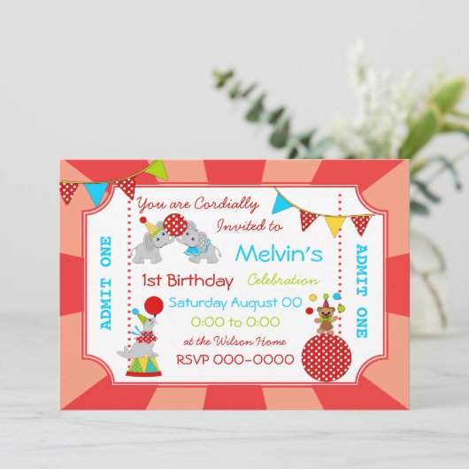 Carnival Ticket Party. Kaart (Staand voorkant)