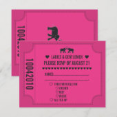 Carnival Ticket RSVP Uitnodiging (Voorkant / Achterkant)