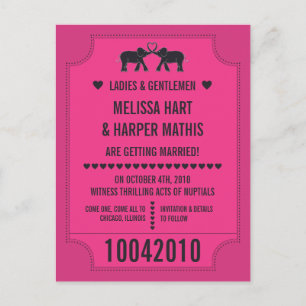 Carnival Ticket Save the Date Briefkaart