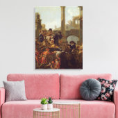 Carnival Time in Rome, 1653 (olie op canvas) Canvas Afdruk (Insitu (Woonkamer))