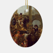 Carnival Time in Rome, 1653 (olie op canvas) Keramisch Ornament (Rechts)