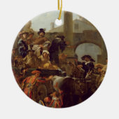 Carnival Time in Rome, 1653 (olie op canvas) Keramisch Ornament (Voorkant)