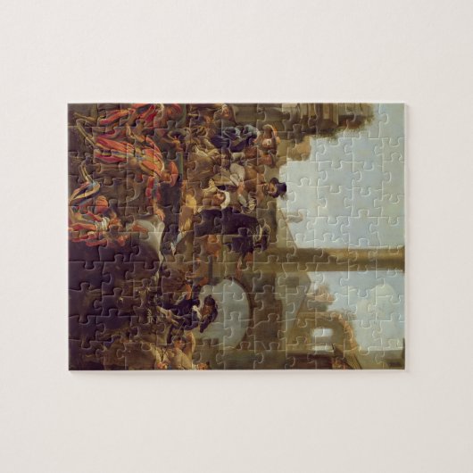 Carnival Time in Rome, 1653 (olie op canvas) Legpuzzel (Horizontaal)