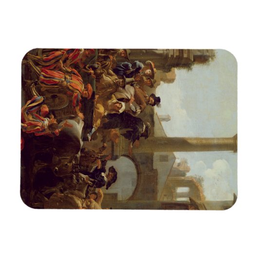 Carnival Time in Rome, 1653 (olie op canvas) Magneet (Horizontaal)