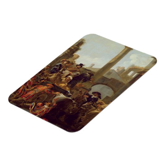 Carnival Time in Rome, 1653 (olie op canvas) Magneet (Linkerzijde)