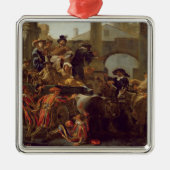 Carnival Time in Rome, 1653 (olie op canvas) Metalen Ornament (Voorkant)