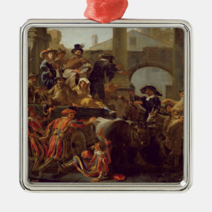 Carnival Time in Rome, 1653 (olie op canvas) Metalen Ornament