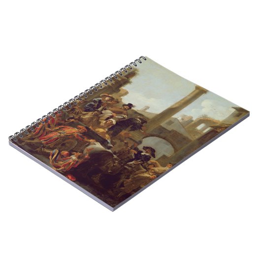 Carnival Time in Rome, 1653 (olie op canvas) Notitieboek (Linkerzijde)