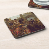 Carnival Time in Rome, 1653 (olie op canvas) Onderzetter (Linkerzijde)