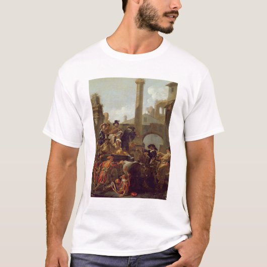 Carnival Time in Rome, 1653 (olie op canvas) T-shirt (Voorkant)
